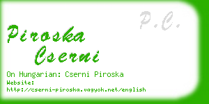 piroska cserni business card